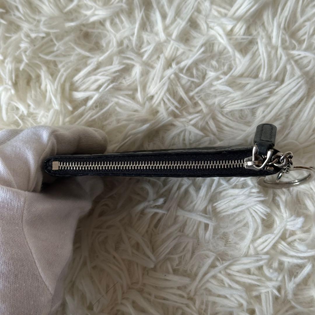 ✨️美品✨️ グッチ ケース マイクロシマ チェーン GG柄 レザー 黒