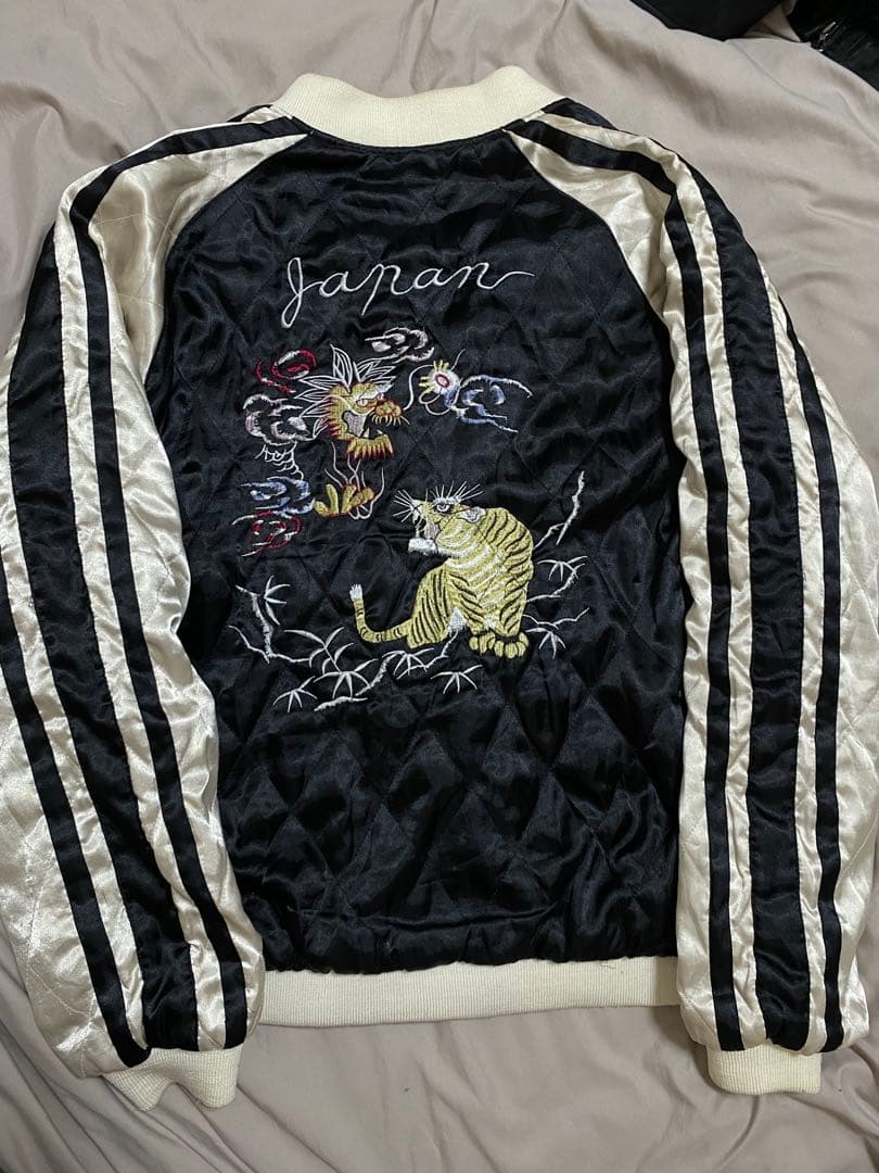 OPEN DICH ２面用　日本限定 龍虎 スカジャン 別珍　サテン