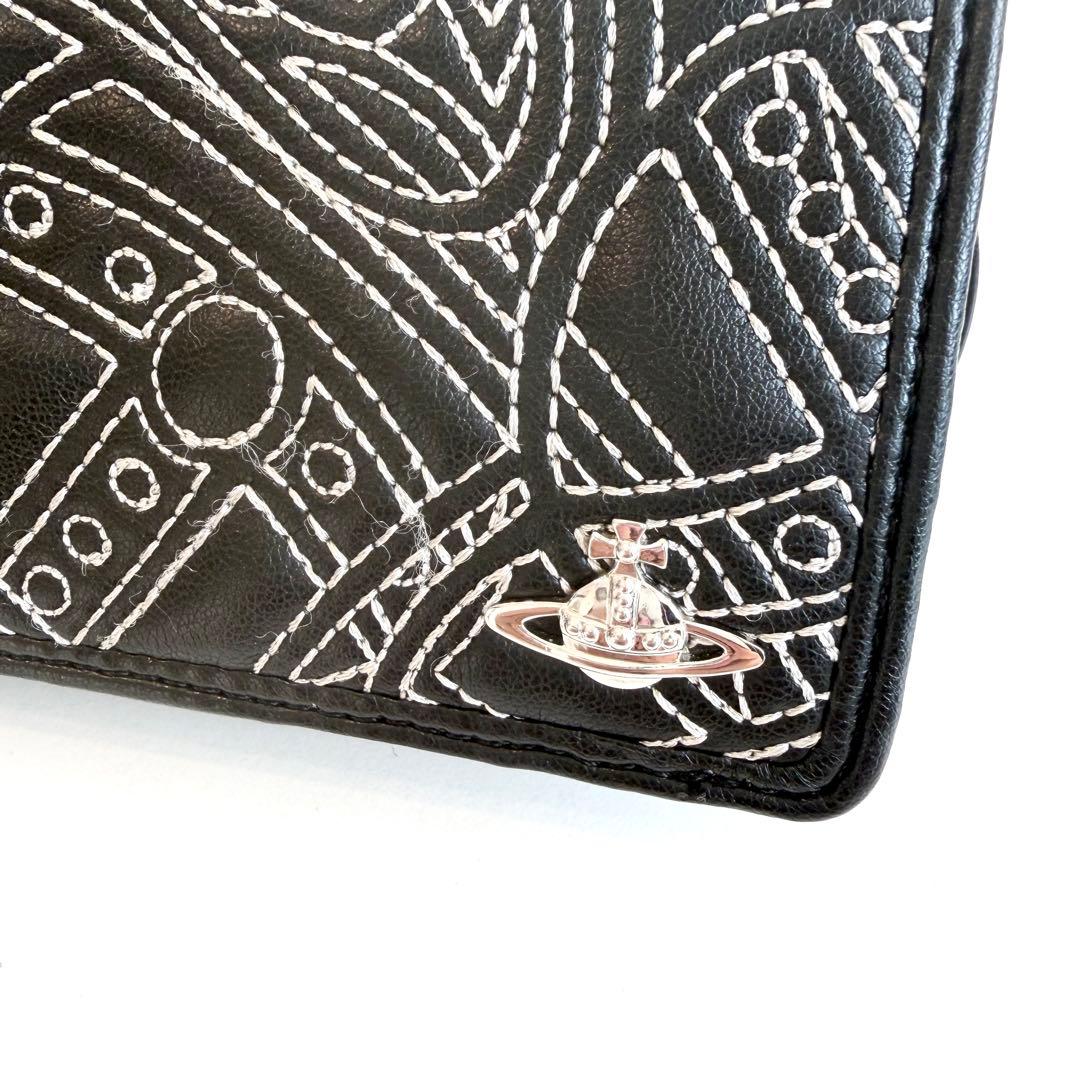 Vivienne Westwood長財布ウォレット　オーヴ　総刺繍　二つ折り財布