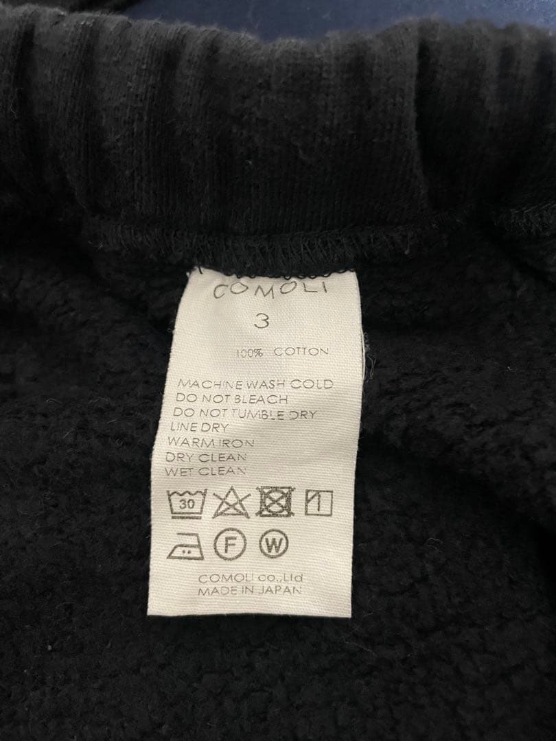 COMOLI コモリ コットン吊裏毛パーカー クルーネック　パンツ　セット販売