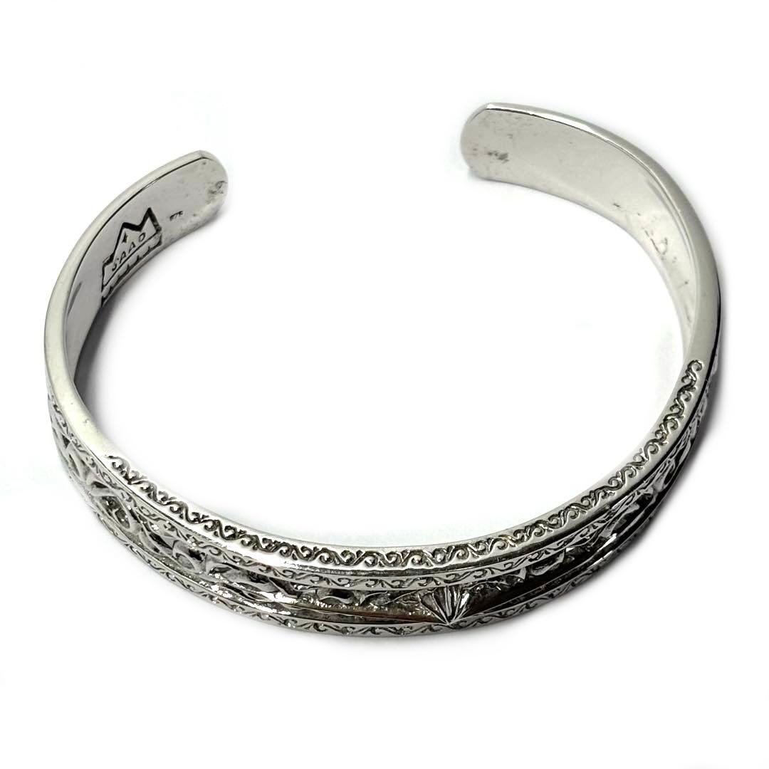 未使用 SAAD B-75-S アラベスク サンシンボル オープンワークバングル