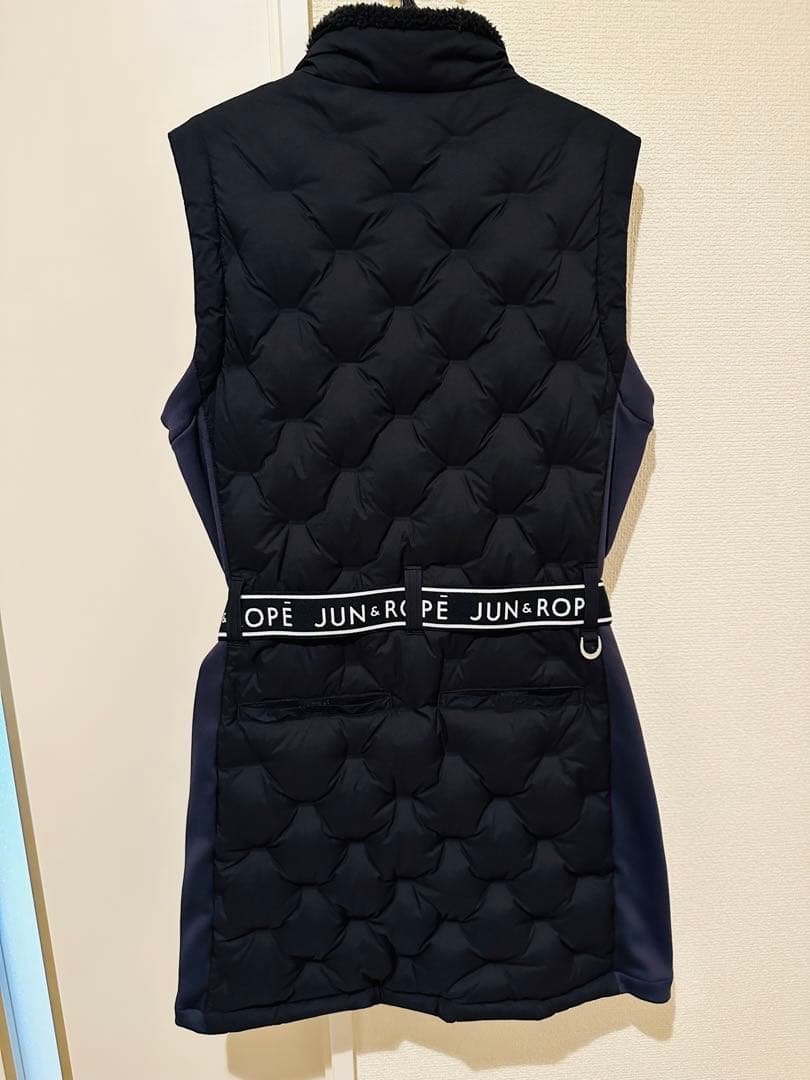 ニッコリ JUN & ROPE ゴルフ ウェア ダウン ワンピース 黒