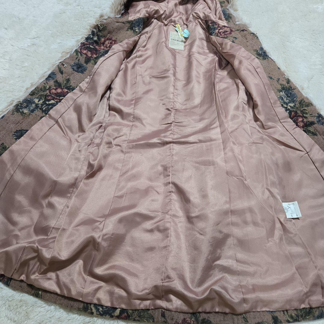 Lest Rose レストローズ ダッフルコート ゴブラン レース 花柄 日本製