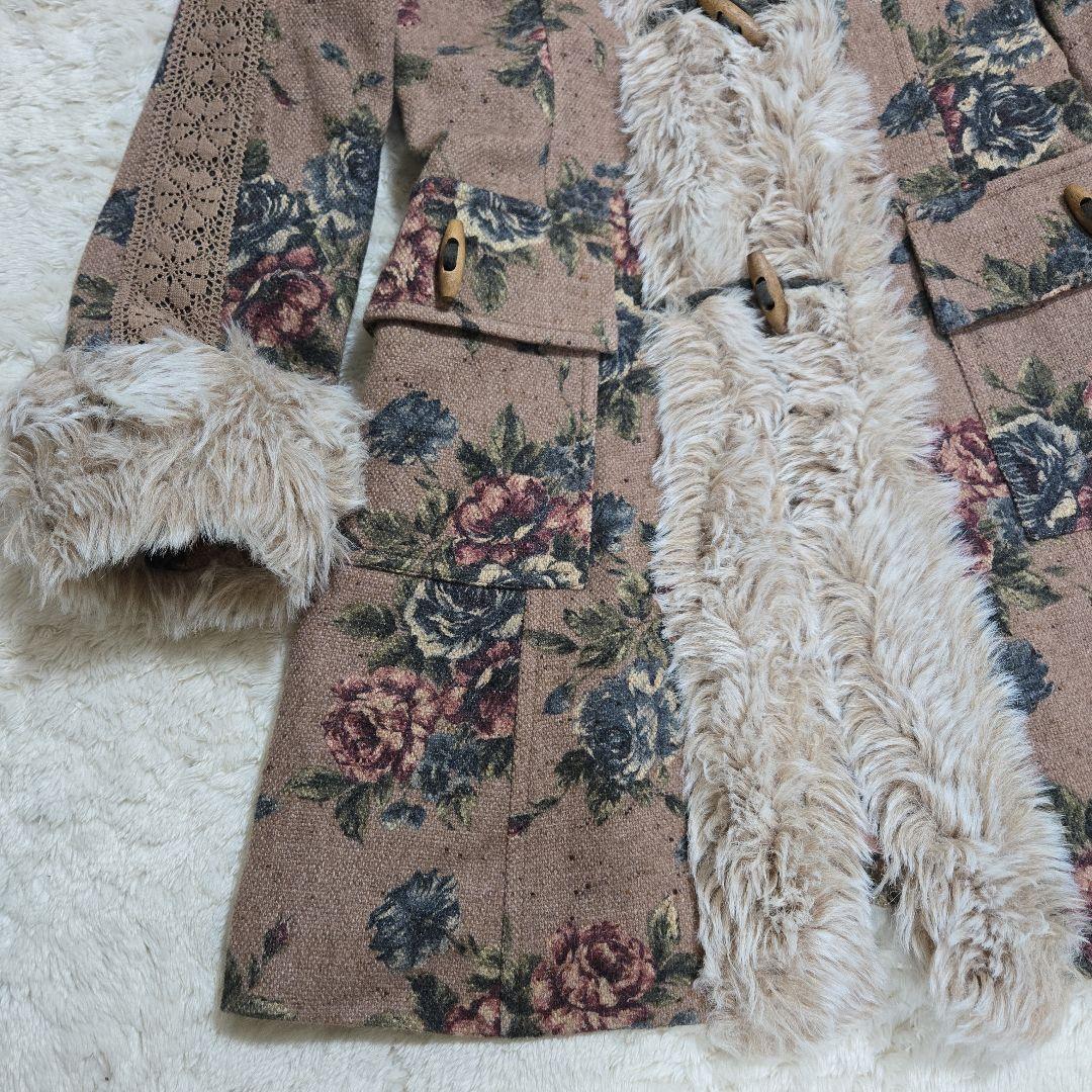 Lest Rose レストローズ ダッフルコート ゴブラン レース 花柄 日本製