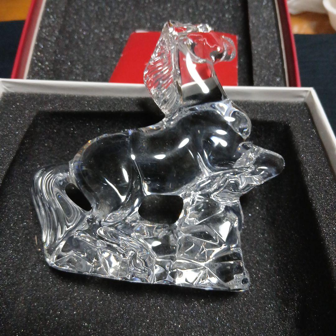クリスタル 馬の置物 未使用