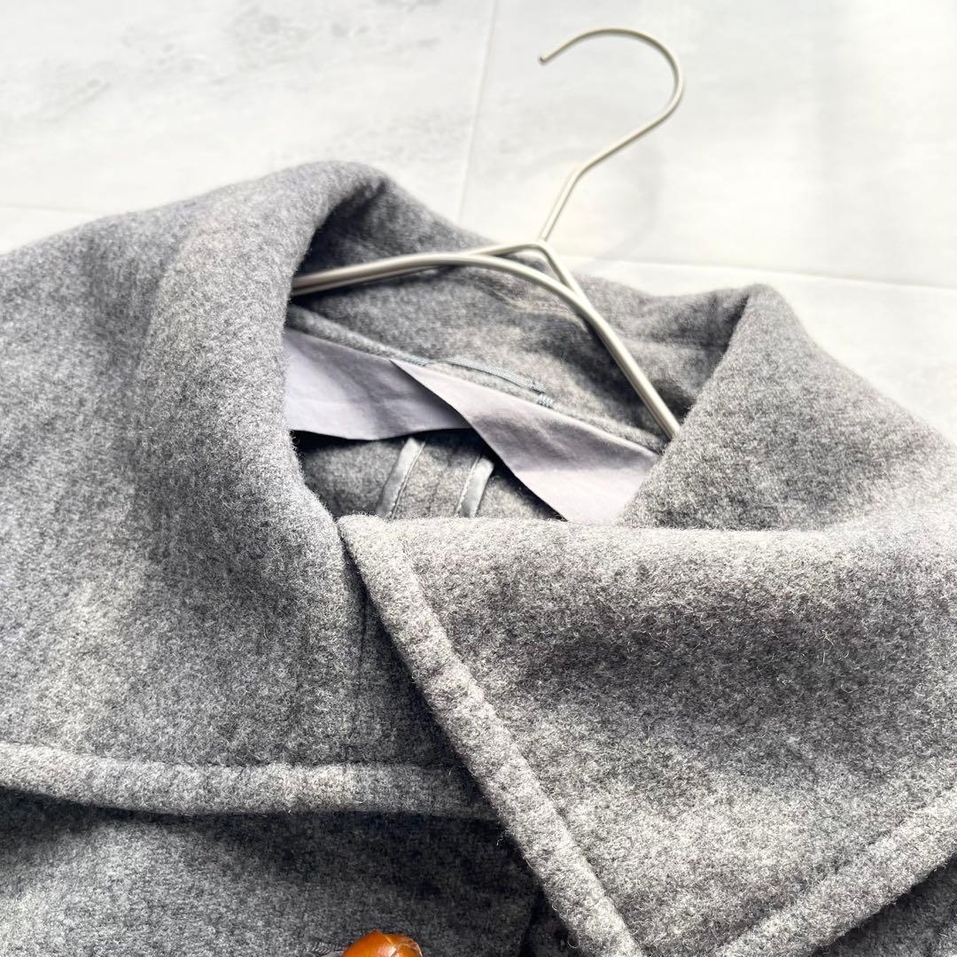 【美品】MAX MARA ビッグカラー ショートコート L くるみボタン