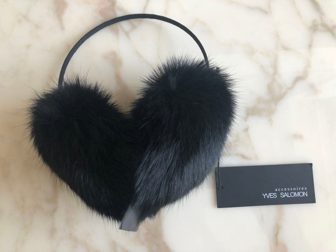 YVES SALOMON ブラック イヤーマフ　未使用品