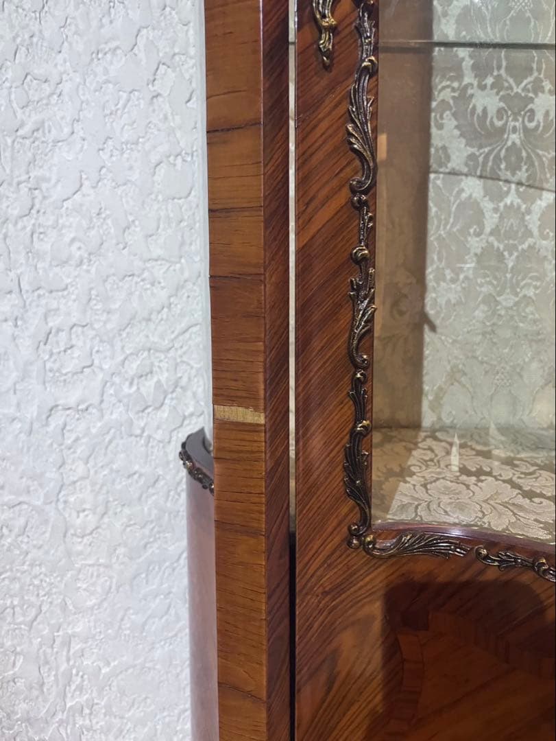 イタリア製 MARCONI ARTE 象嵌細工 ガラス 高級家具 飾り棚