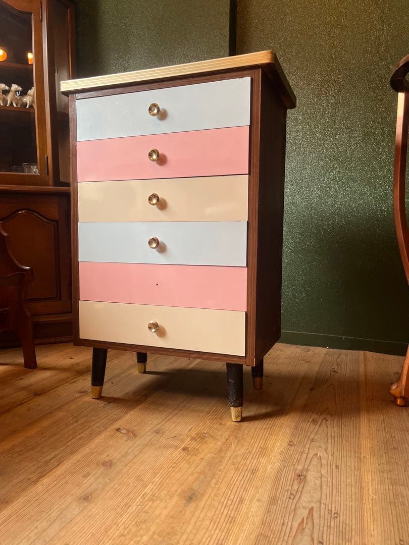 電話台 チェスト 昭和レトロ レトロポップ インテリア 当時物 収納棚