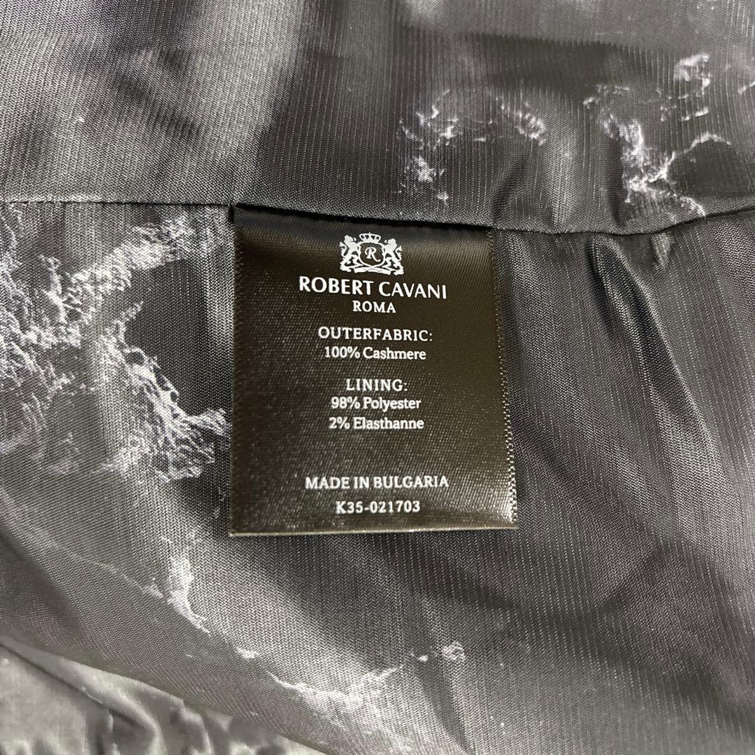 未使用 ROBERT CAVANI カシミヤ100 チェスターコート ブラック