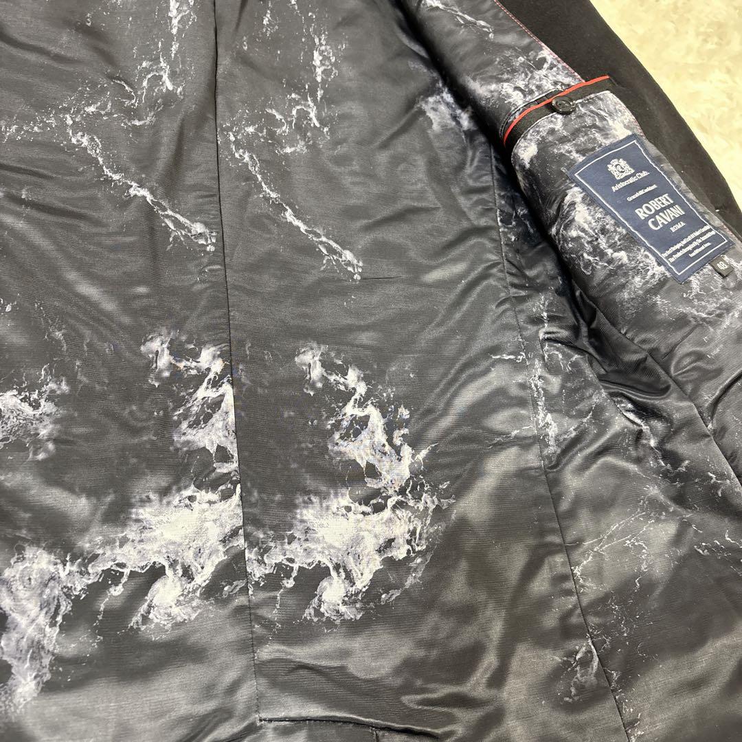 未使用 ROBERT CAVANI カシミヤ100 チェスターコート ブラック