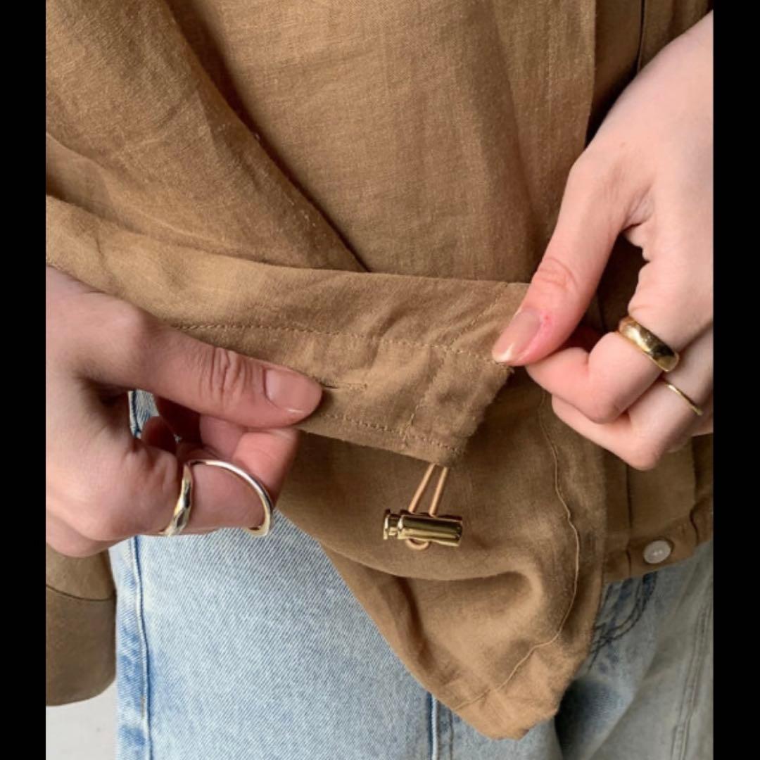 新品♪DouDou リネンドロストフレンチシャツ 今季2025SS