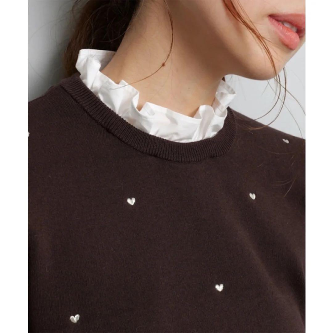 新品　ジャスグリッティー NEWハート刺繍プルオーバー （茶）