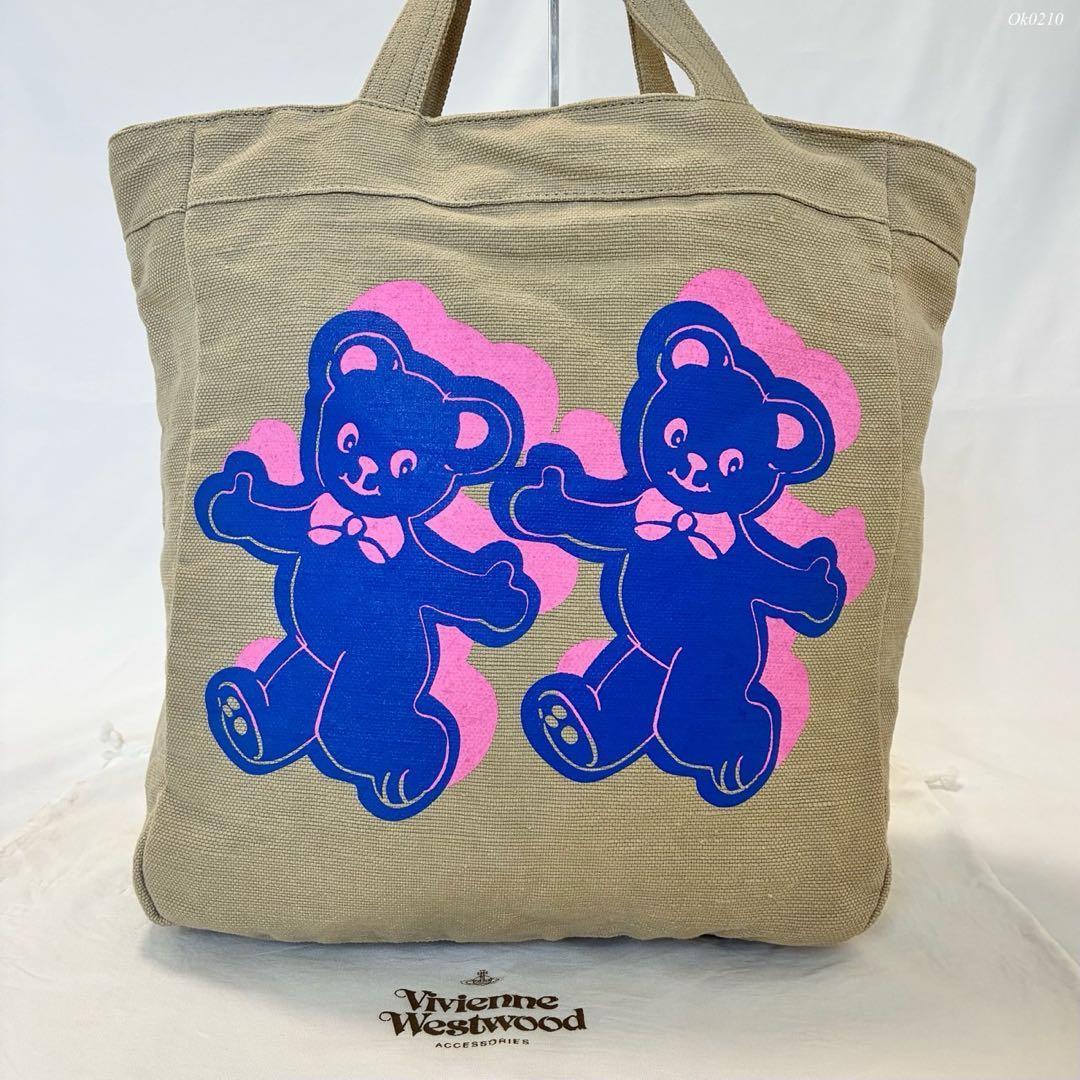 【美品】ヴィヴィアンウエストウッド ハッピーベア トートバッグ キャンバス