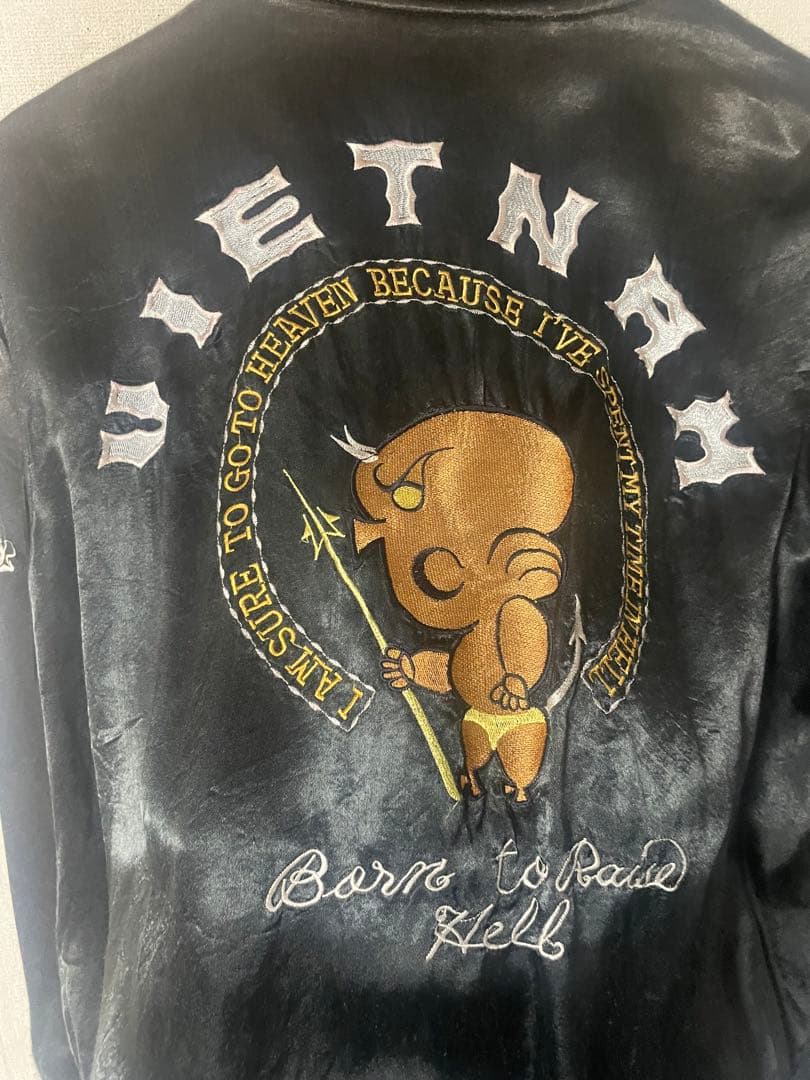 80s〜90s ベトジャン　スーベニアジャケット　レッドデビル　リバーシブル