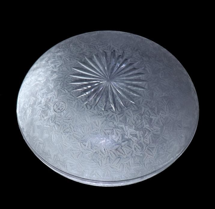オールド・バカラ 1900年頃 アシッドエッチング 大型 切子鉢 ボウル