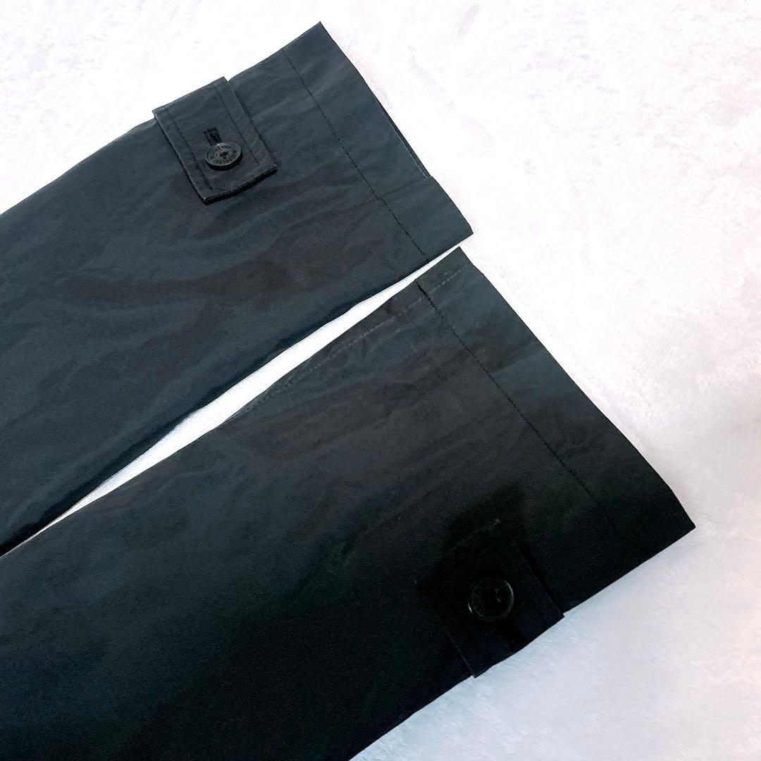 【BURBERRY BLACKLABEL】ステンカラーコート　黒　ノバチェックL