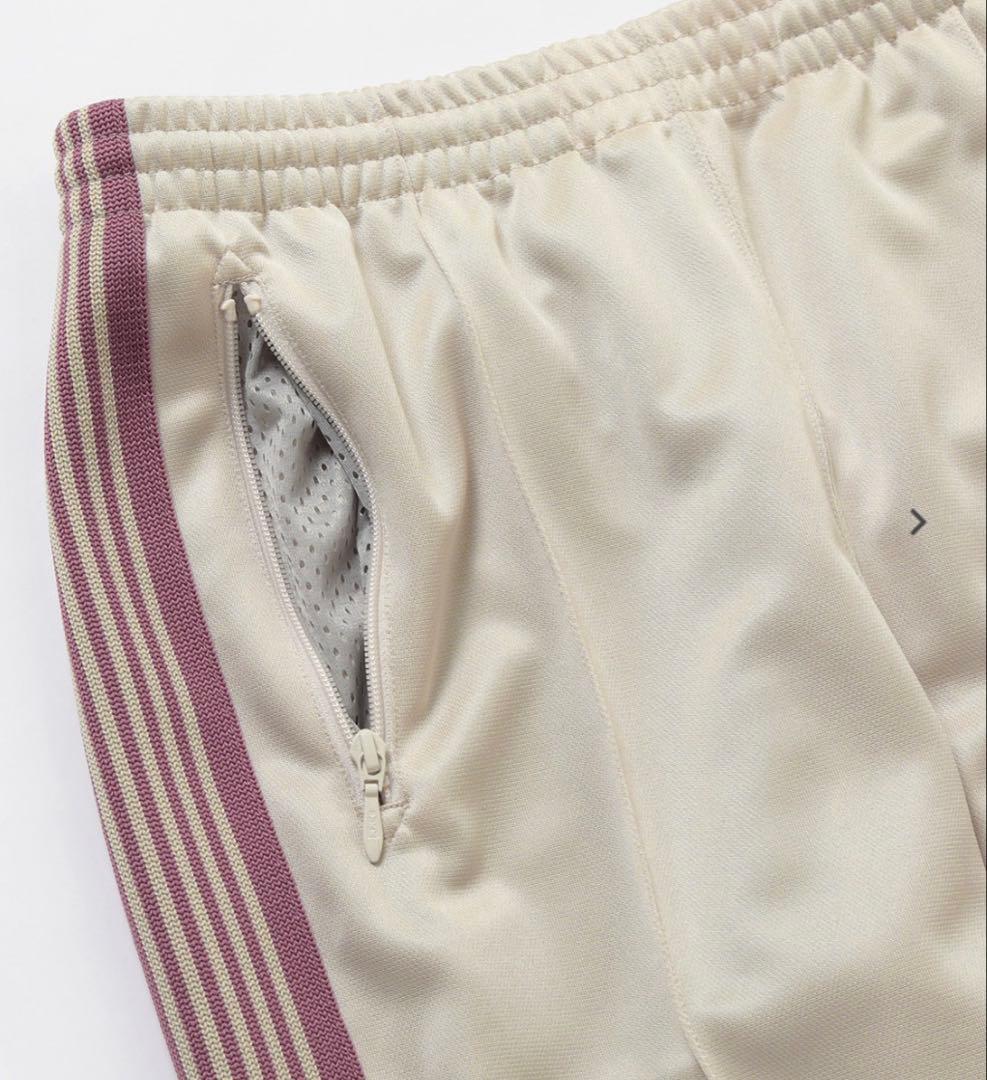 Needles★TRACK PANT POLY SMOOTHホワイト/ピンクXS