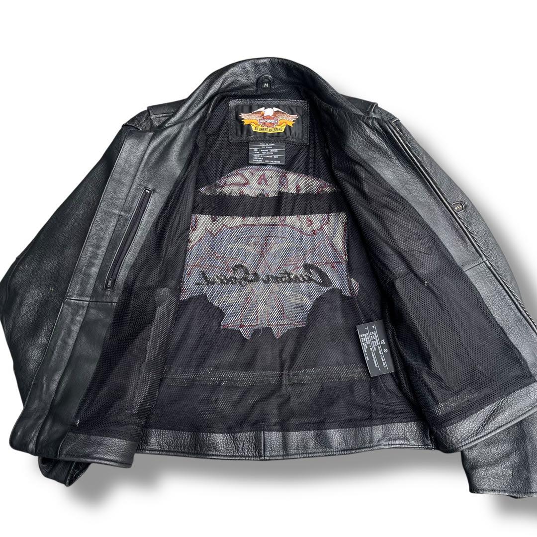 HARLEY-DAVIDSON 本革 レザーライダースジャケット M 古着
