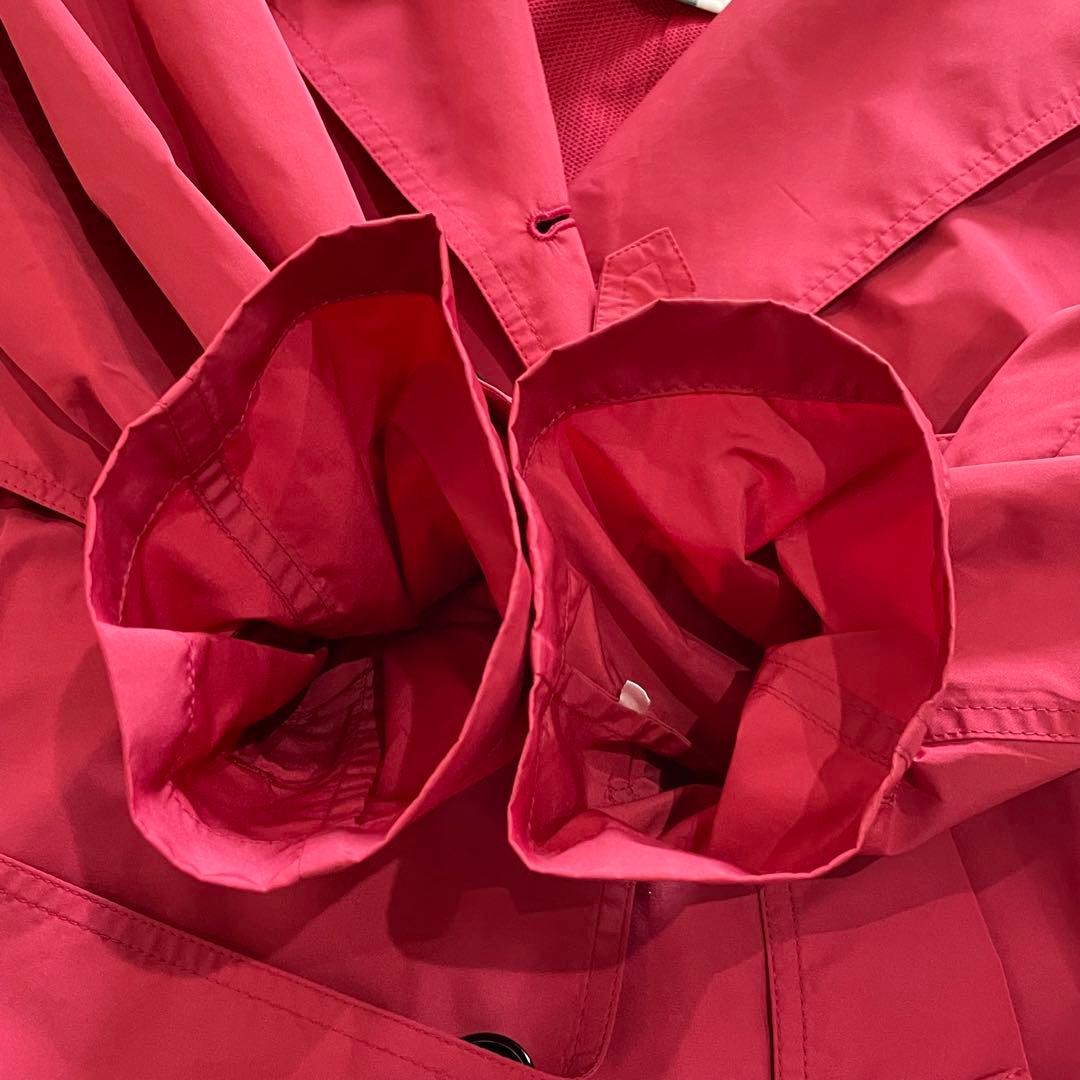 バーバリーロンドン　スプリングコート　レッド　ノバチェック　大きいサイズ　44