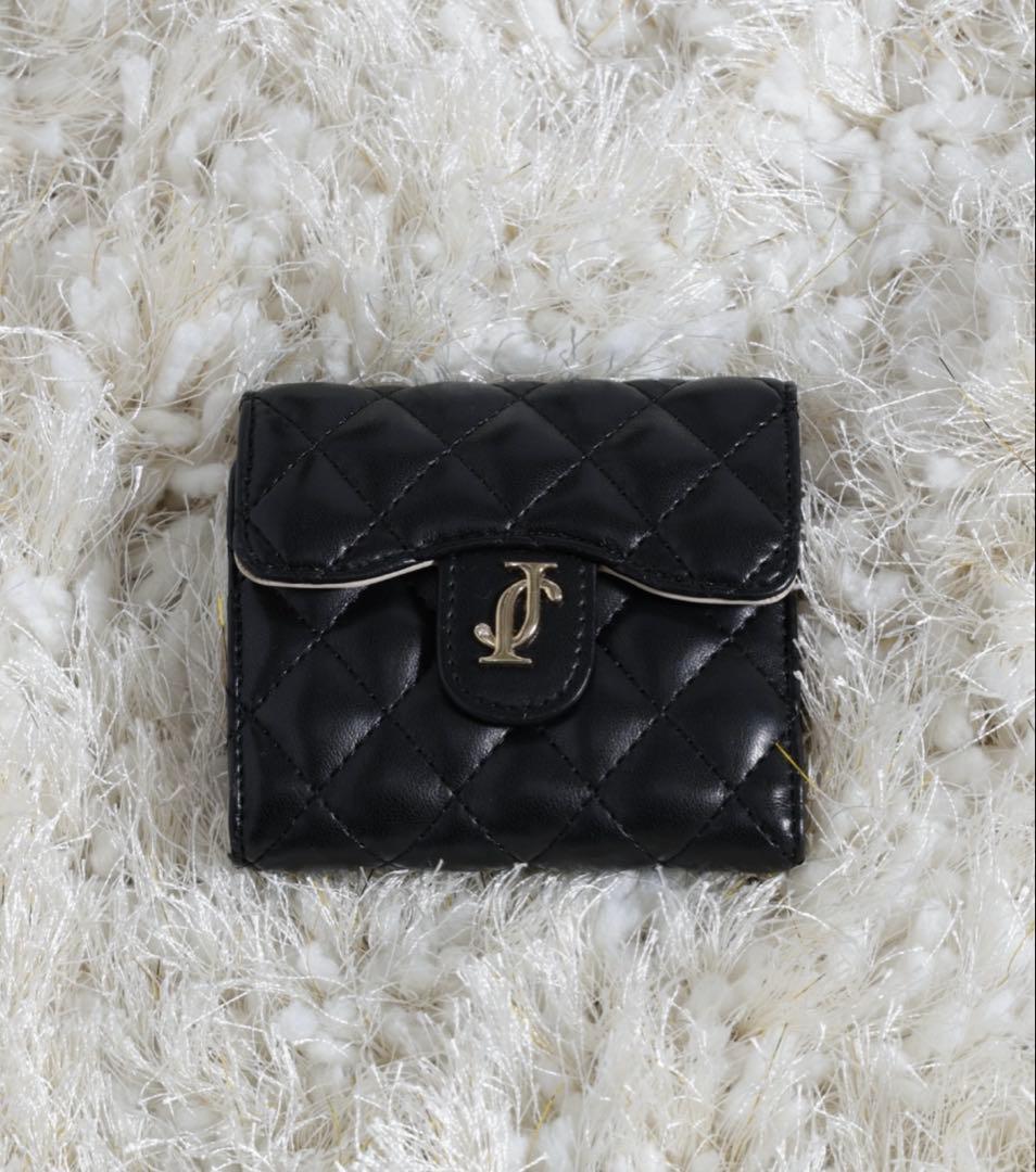 JILLSTUART 財布 キルティング三つ折り財布 黒