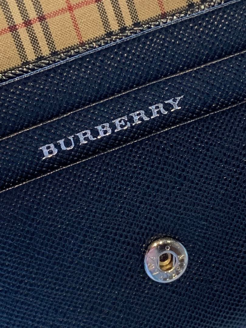 【新品未使用】BURBERRY ノバチェック　名刺入れ　カードケース　ブラック