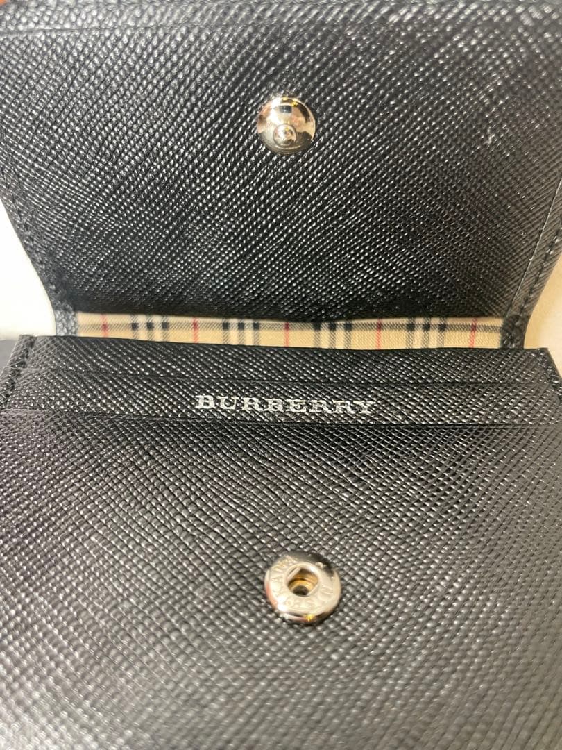 【新品未使用】BURBERRY ノバチェック　名刺入れ　カードケース　ブラック