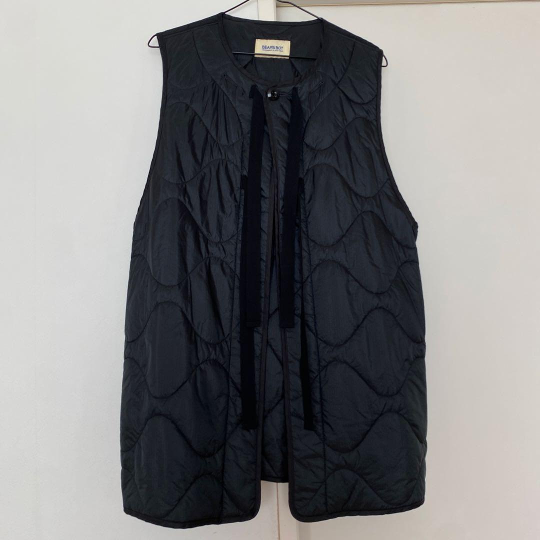 美品　BEAMS BOY リップサーモライナーベスト　ブラック