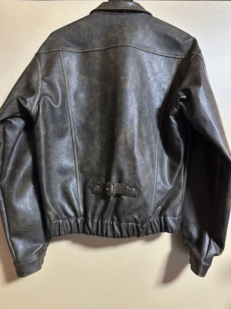 WISH FOR EVERダブルジップアップレザージャケット Mサイズ