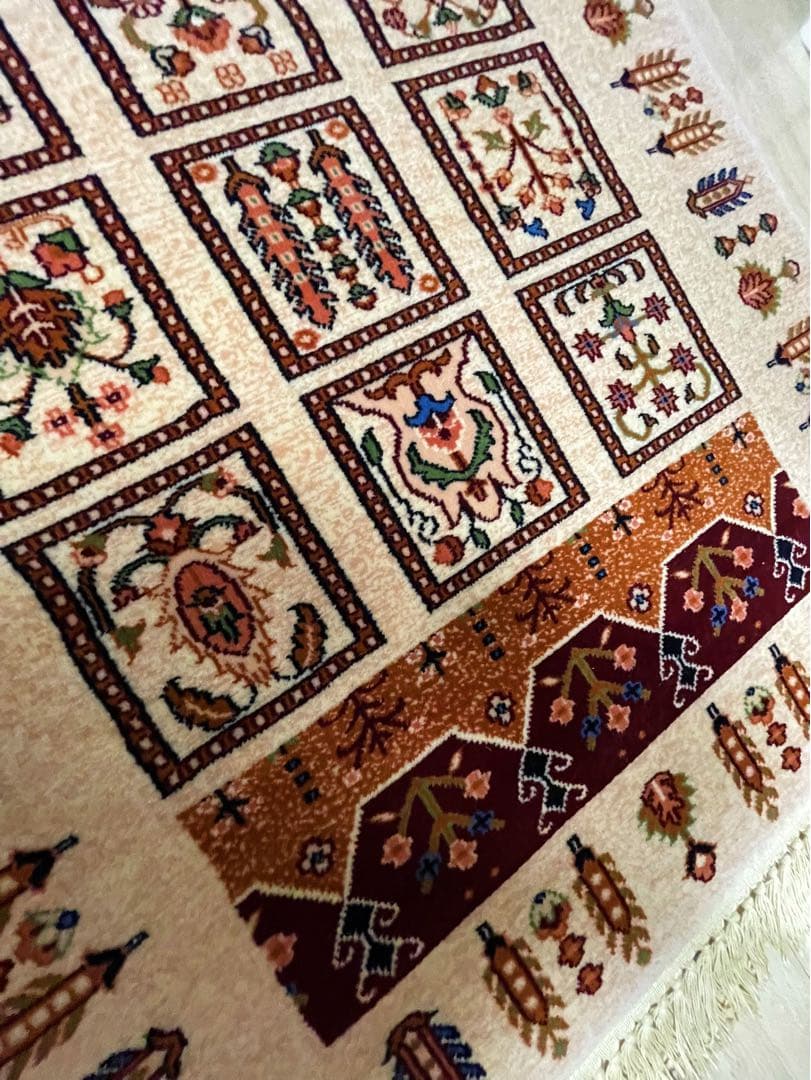 【新品】100%ウール絨毯　リビング　シルクロード　ラグ　カーペット　レトロ