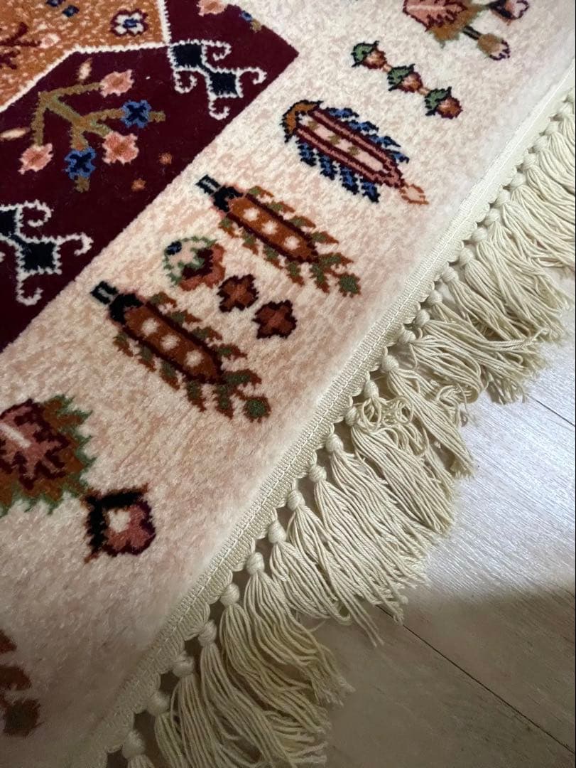 【新品】100%ウール絨毯　リビング　シルクロード　ラグ　カーペット　レトロ