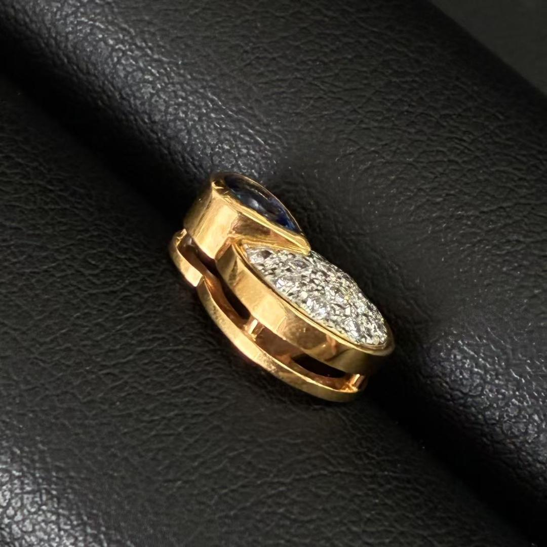 K18 サファイア ダイヤモンド ペンダント