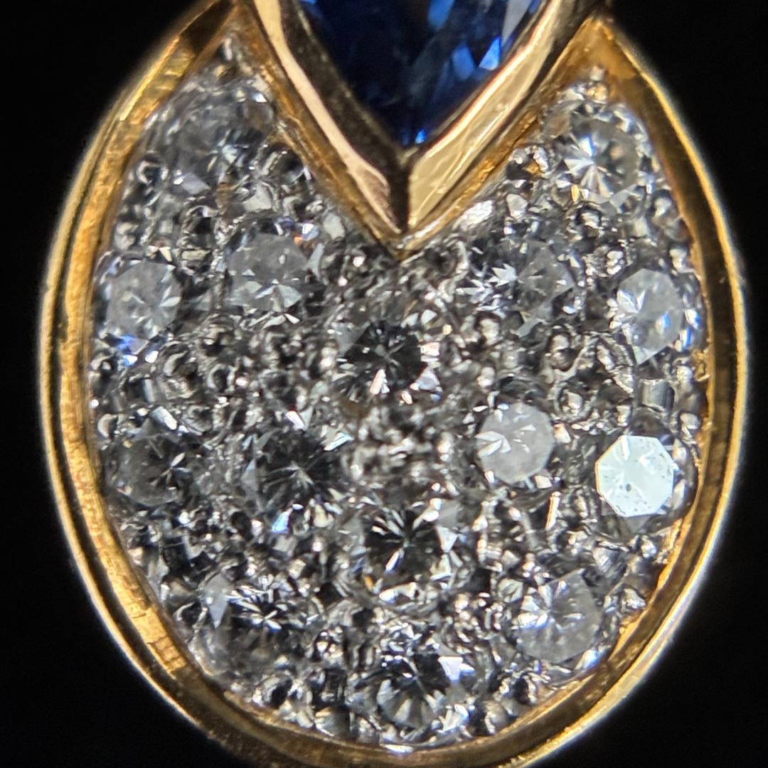 K18 サファイア ダイヤモンド ペンダント