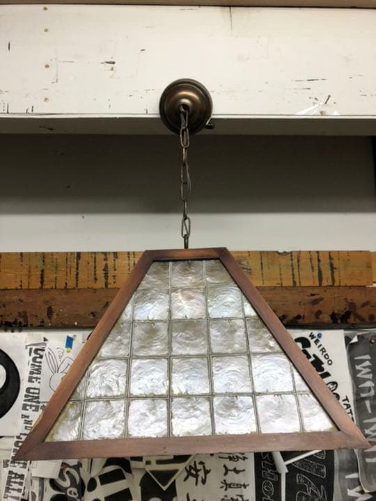 アンティーク　照明傘　貝殻　シェルランプ　ビンテージ