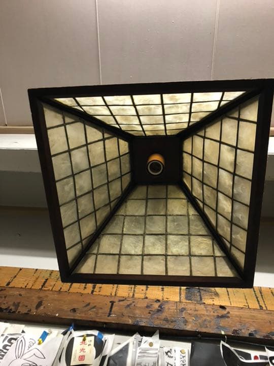 アンティーク　照明傘　貝殻　シェルランプ　ビンテージ