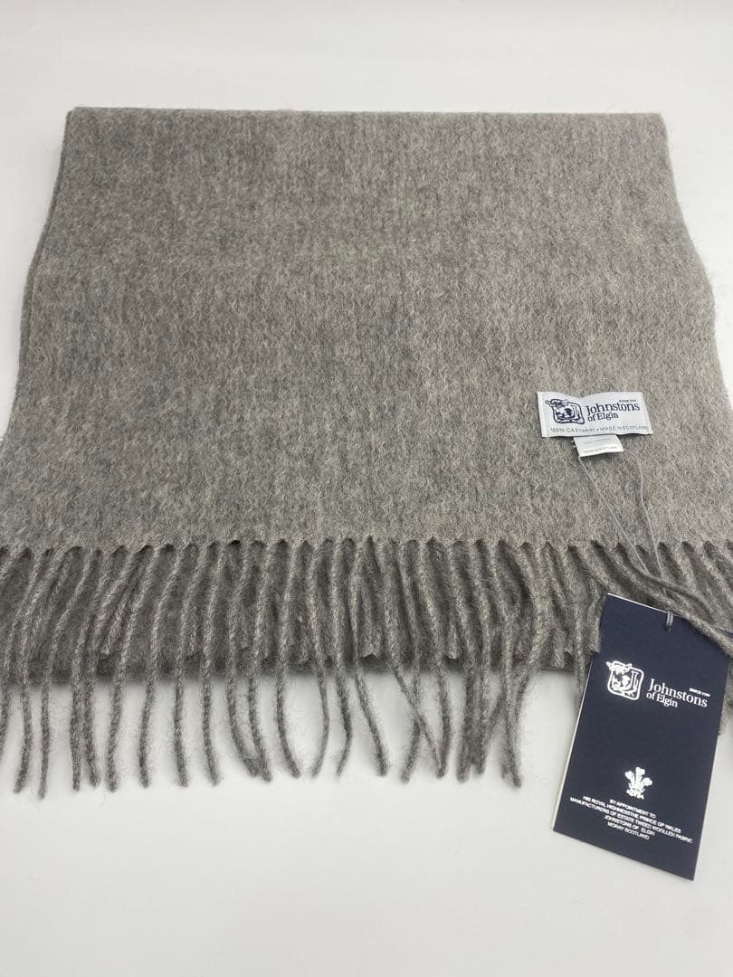 ジョンストンズ JOHNSTONS マフラー 中判ストール　スカーフ　グレー