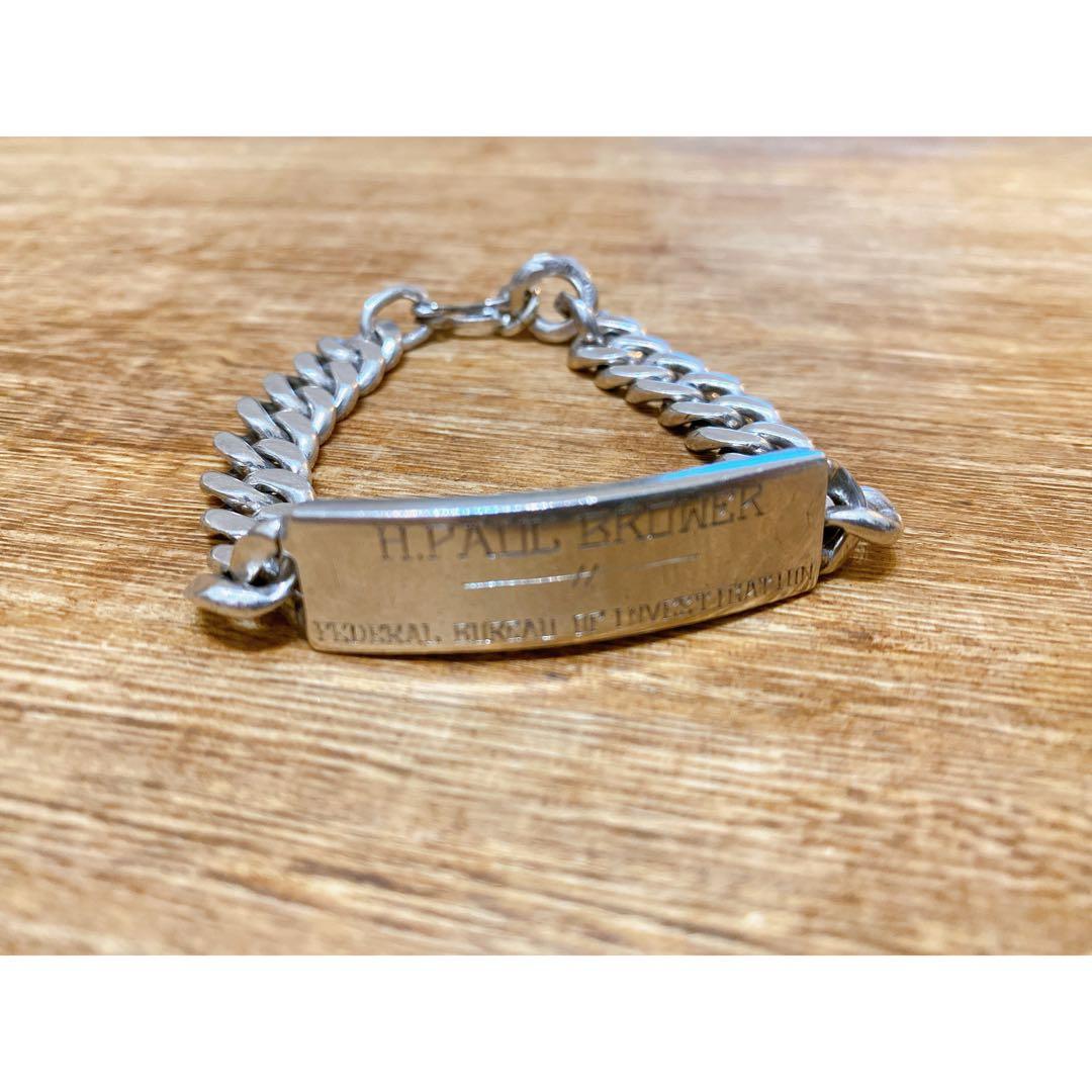 ビンテージ1940’s WWII FBI IDシルバーブレスレットUSN RRL