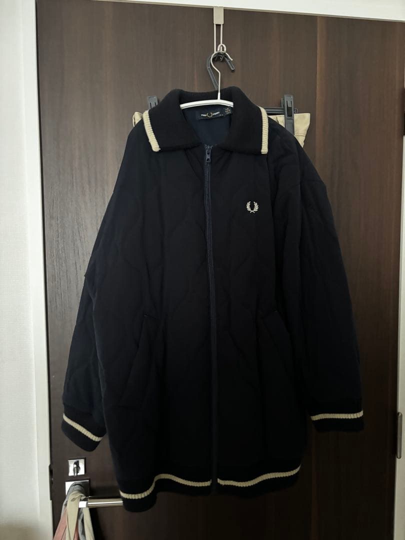 Fred Perry Padded Knit Collar Jacket 紺
