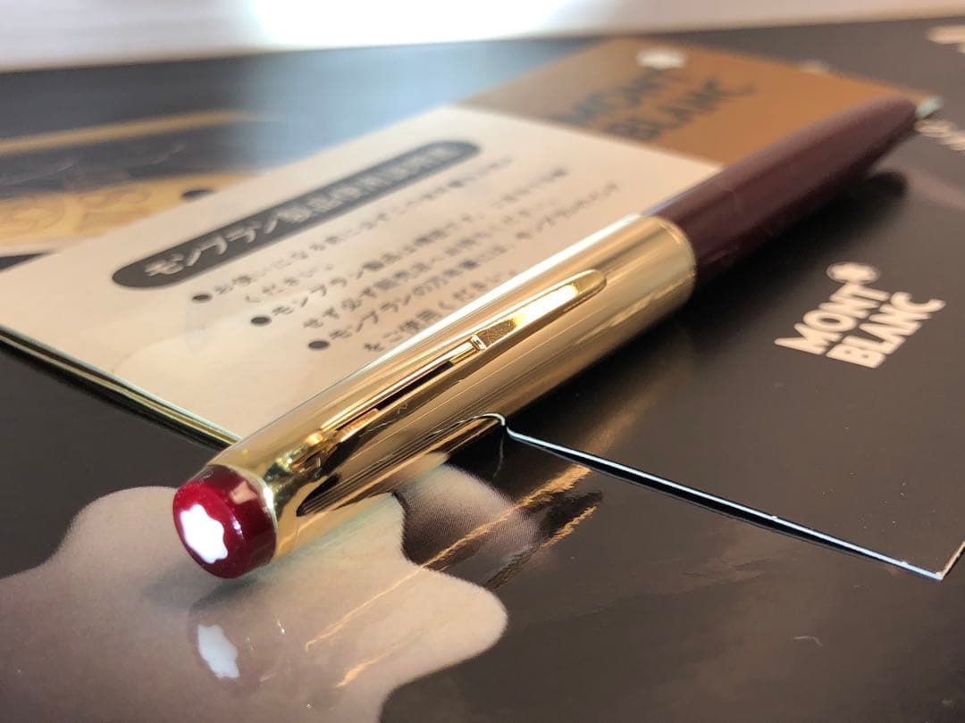 美品⭐️金運を呼ぶ！⭐️ロールゴールド総金張りキャップ&ボルドーNo78⭐️モンブラン