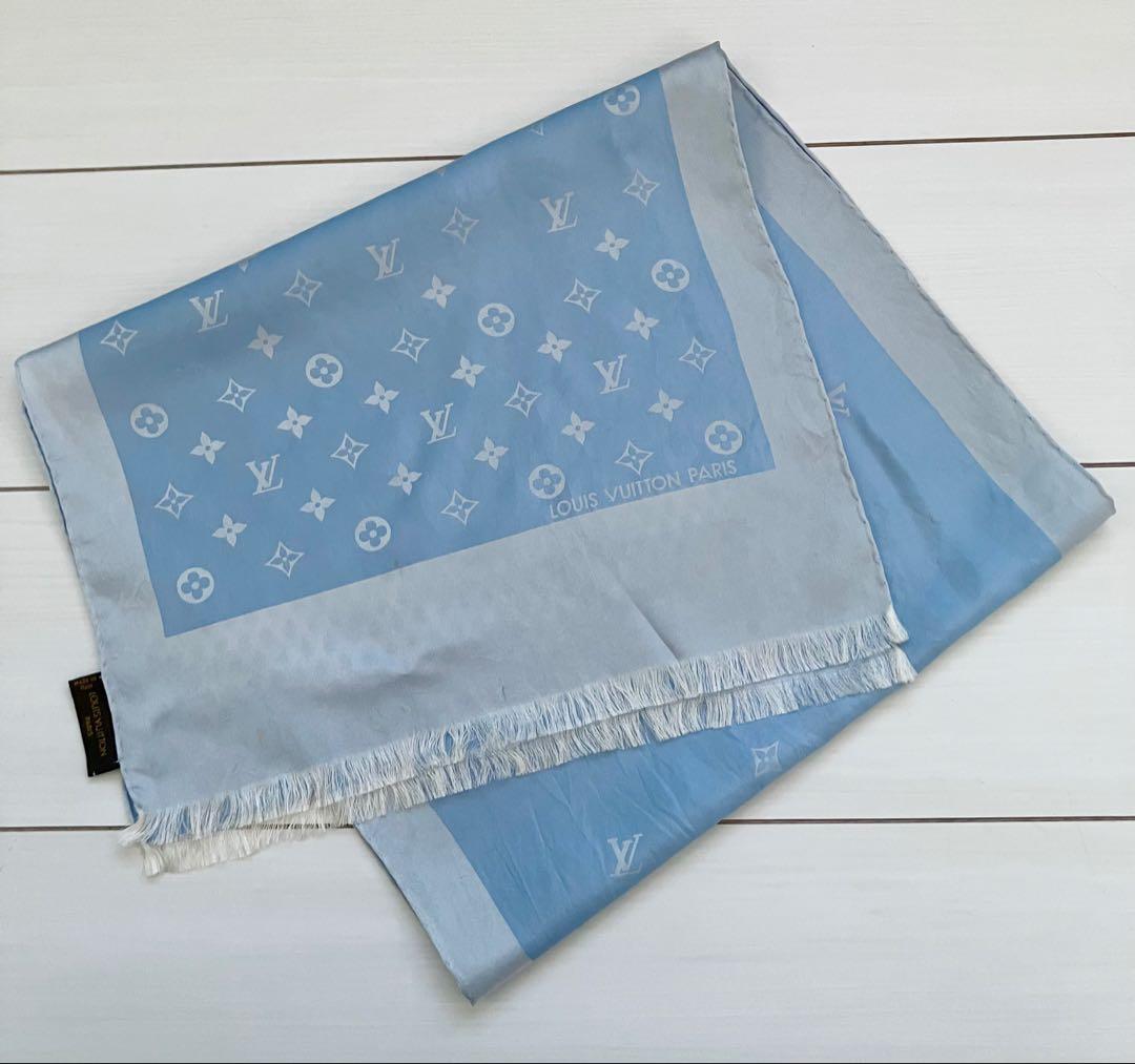 LOUIS VUITTON 水色 スカーフ