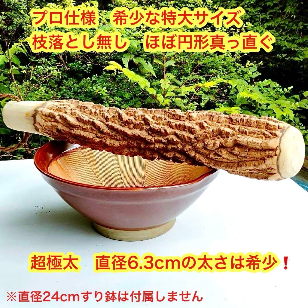 59♦️極上品 特大♦️超極太6.3cm 天然本山椒すりこぎ棒　プロ用　国産山椒の木