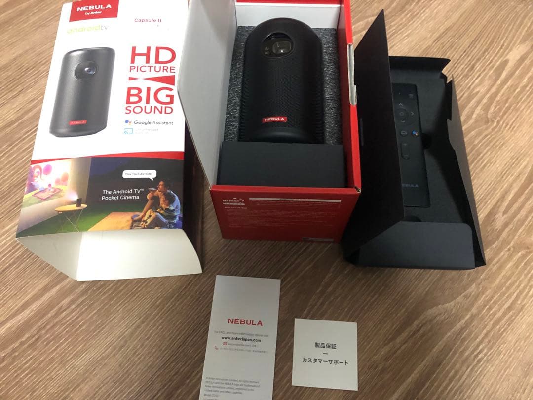 リモコン付 ANKER ネビュラ カプセル2 D2421 モバイルプロジェクター