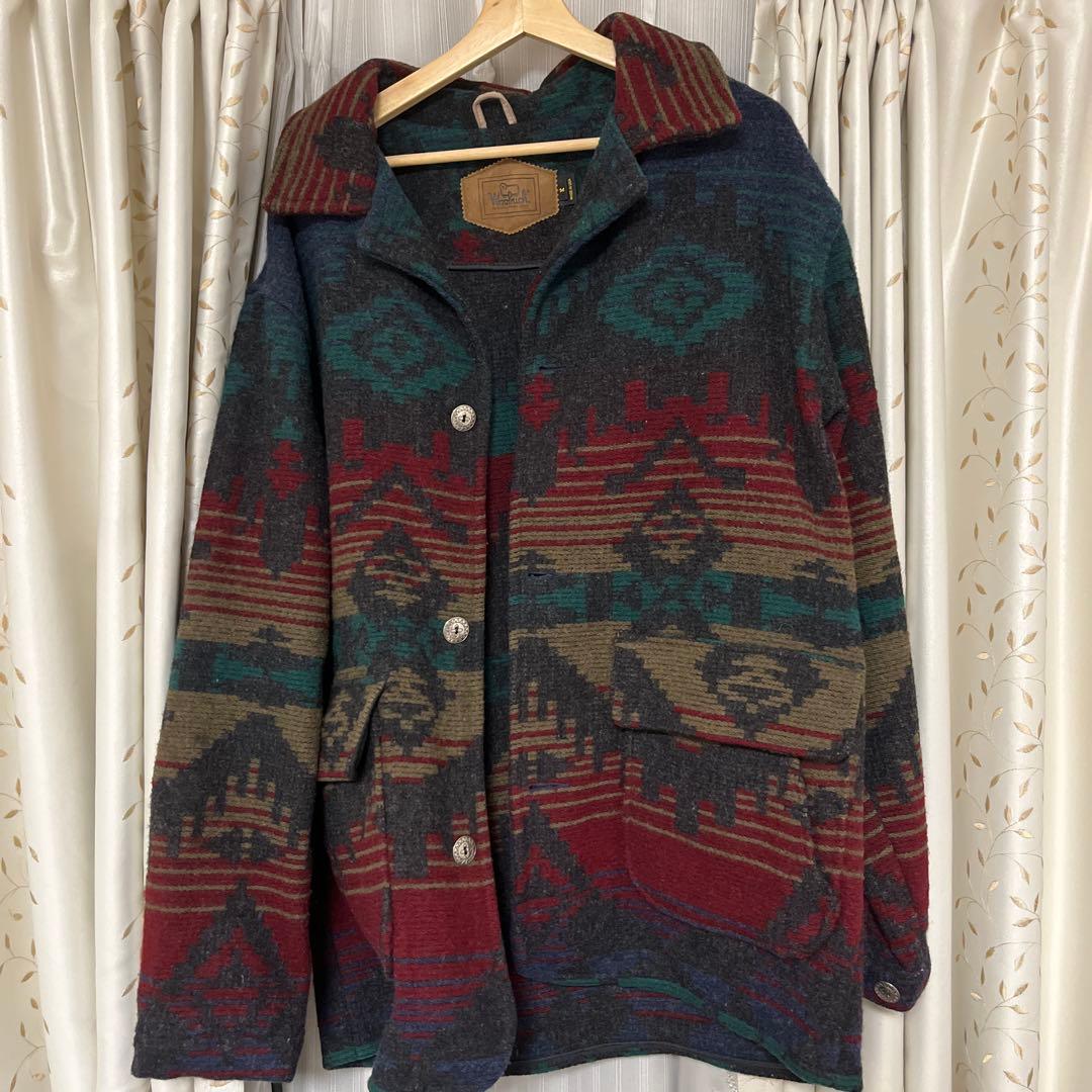 90's カシミア模様　wool rich