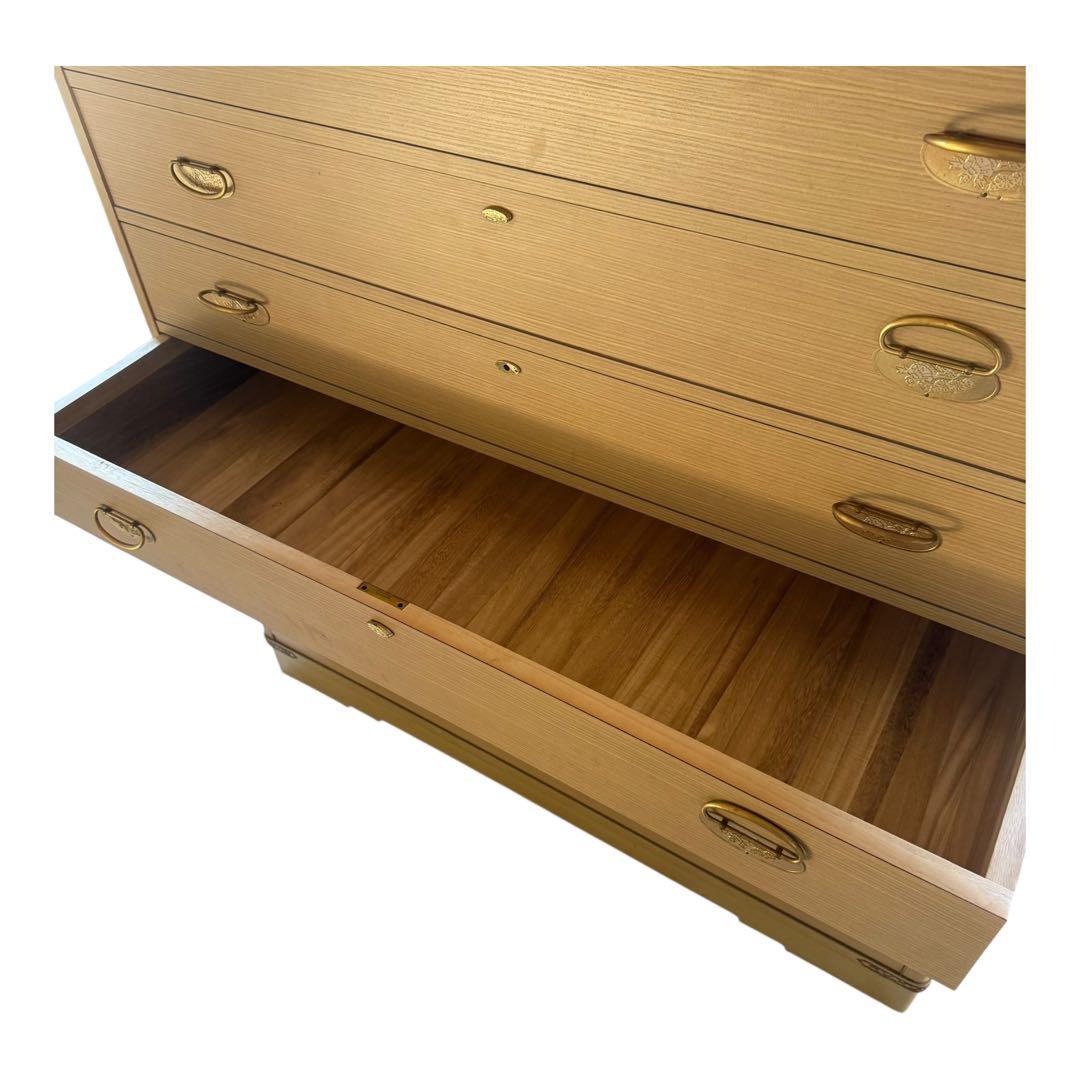 桐箪笥 7段＋上段引き戸収納 和箪笥 着物チェスト 外装：合板 / 内部：桐材