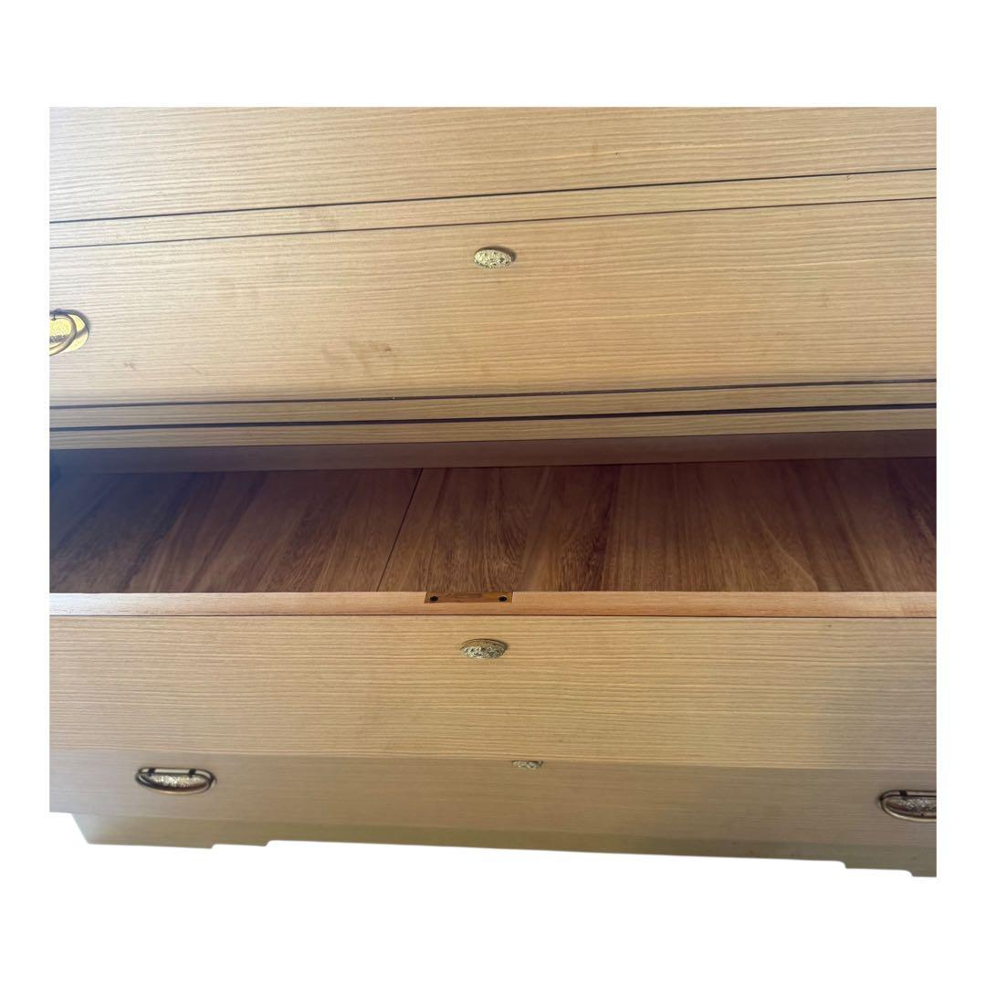 桐箪笥 7段＋上段引き戸収納 和箪笥 着物チェスト 外装：合板 / 内部：桐材