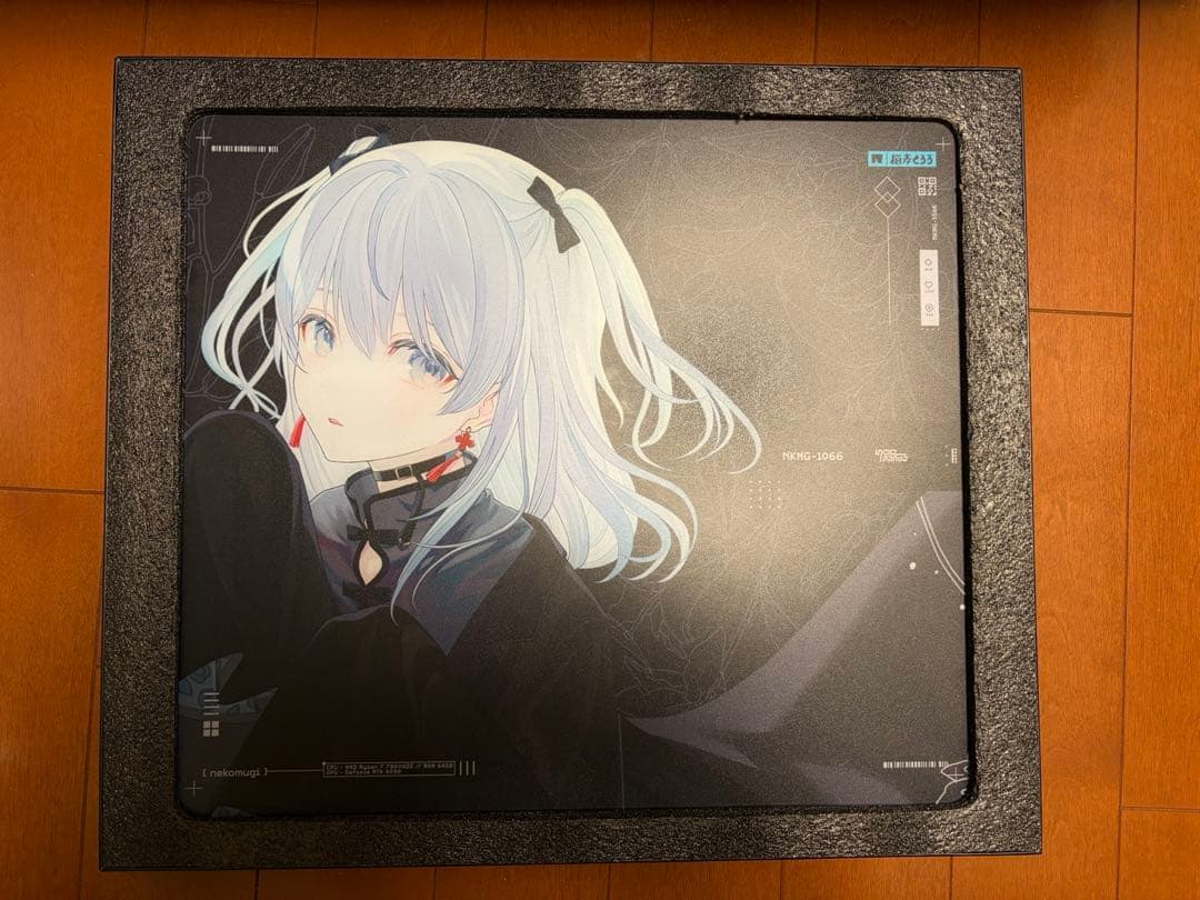 猫麦とろろ ガラスマウスパッド