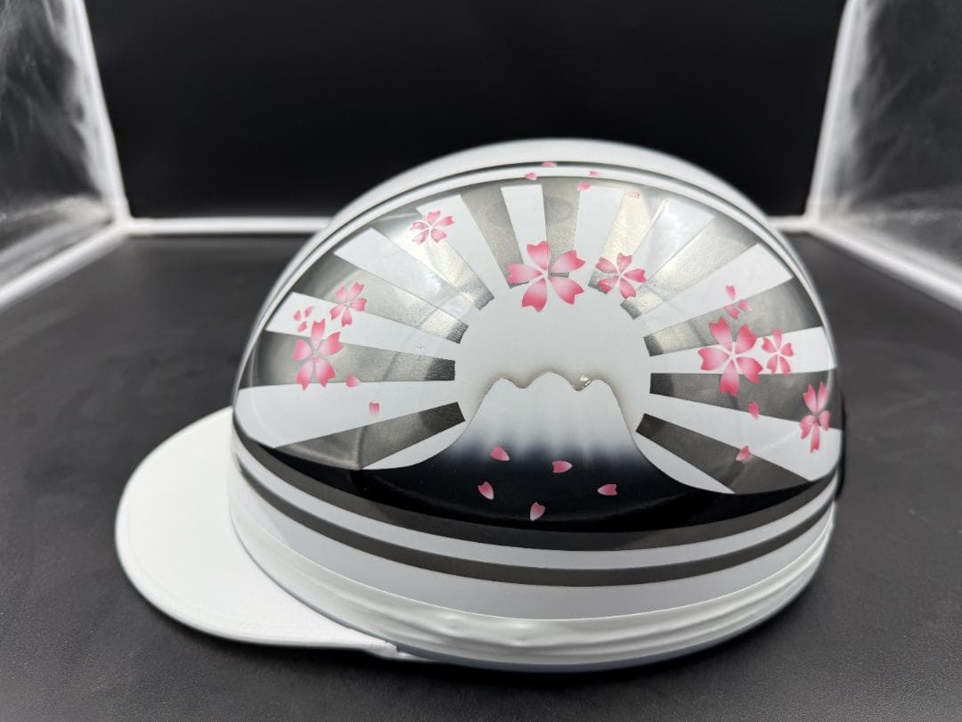 コルク半　カスタム　富士日章　三つボタン　ホワイトメタル塗装　桜　高級クリヤ