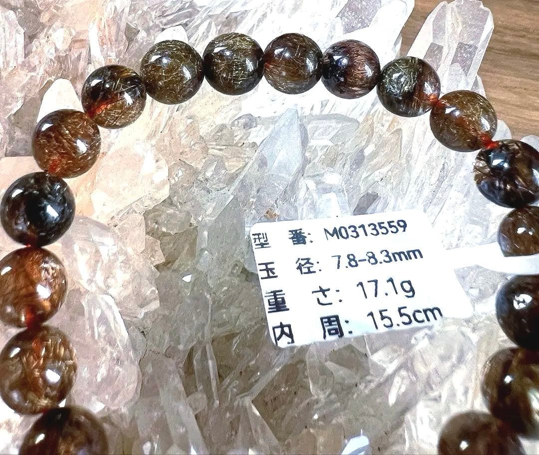 最高級AAA ブラウンルチル クオーツ キャットアイ ブレスレット 特別価格