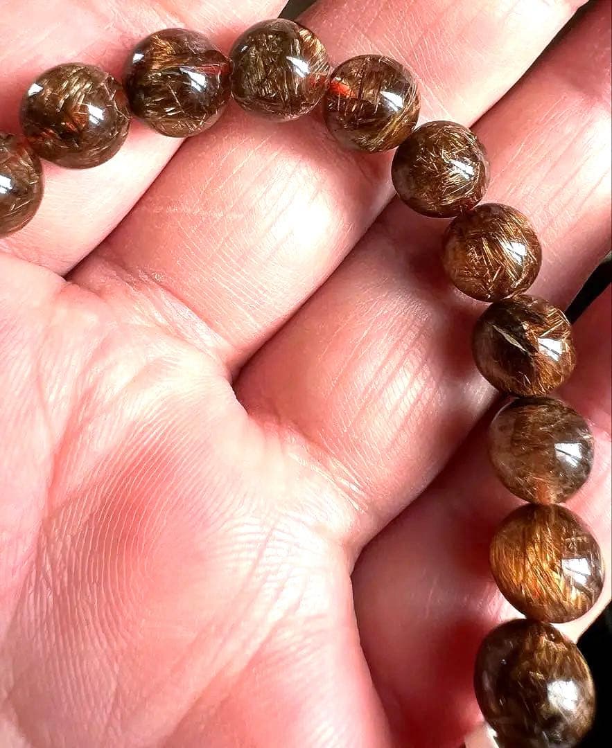 最高級AAA ブラウンルチル クオーツ キャットアイ ブレスレット 特別価格