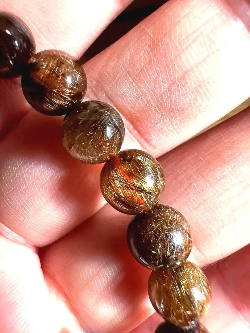 最高級AAA ブラウンルチル クオーツ キャットアイ ブレスレット 特別価格